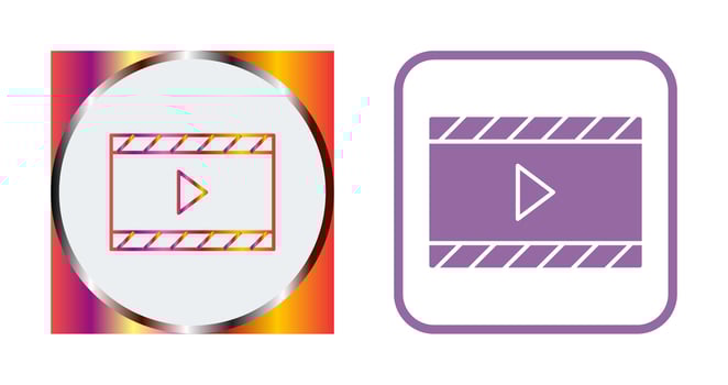 Unique Video and Animation Vector Icon