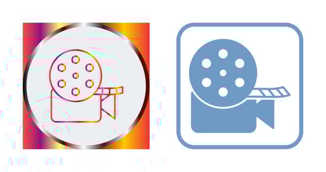 Unique Video Reel Vector Icon
