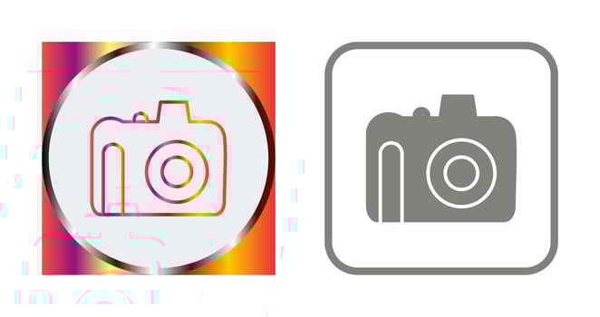 Unique DSLR Camera Vector Icon
