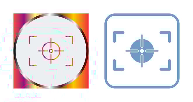 Unique Focus Horizontal Vector Icon