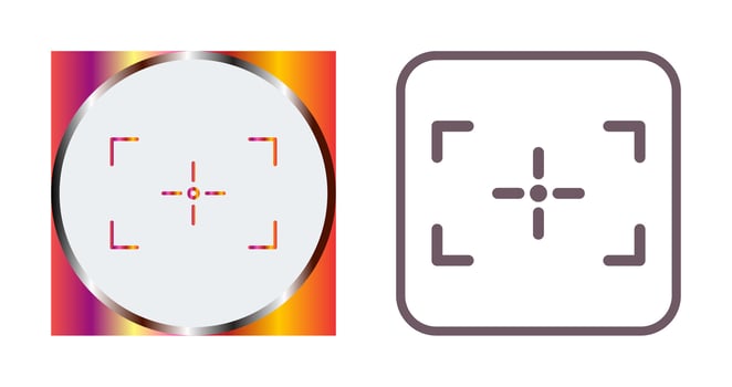 Unique Focus Vector Icon
