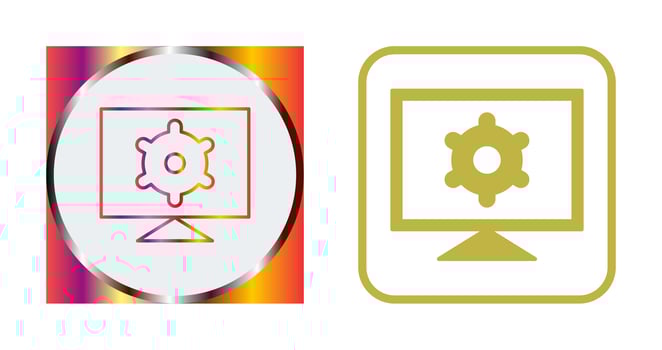 Computer Settings Vector Icon