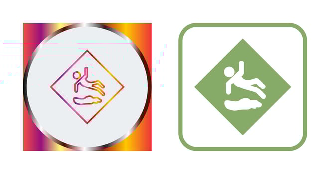 Danger of Slipping Vector Icon