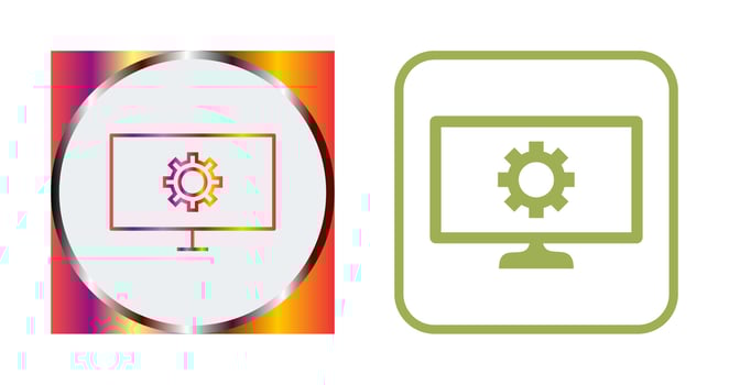 Unique Network Settings Vector Icon