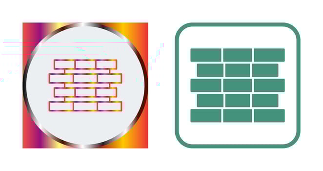 Unique Bricks Vector Icon