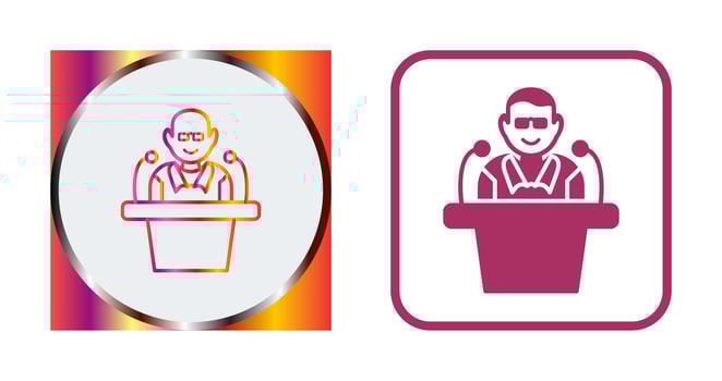 Unique Lecture Vector Icon