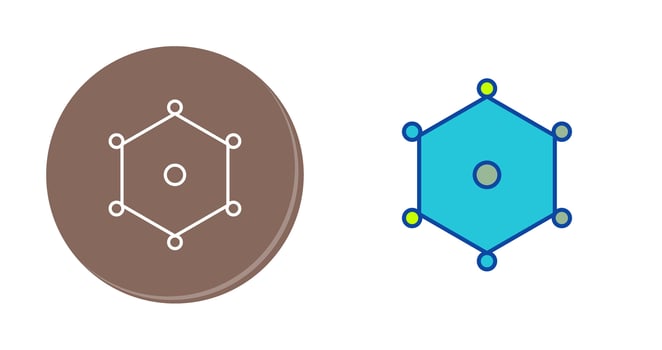 Unique Nodes Vector Icon