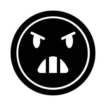 Anger Vector Glyph Icon For Personal And Commercial Use.