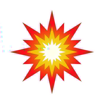Explosion icon. Effect of impact and damage. Vector. vector
