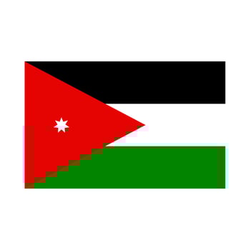 Jordanian flag. Flag of Jordan. Vector. vector
