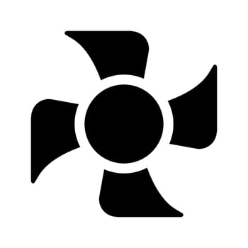 Simple propeller silhouette icon. Vector. vector
