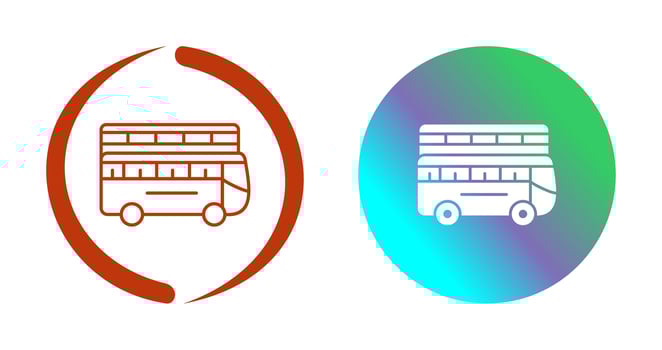 Double Bus Vector Icon