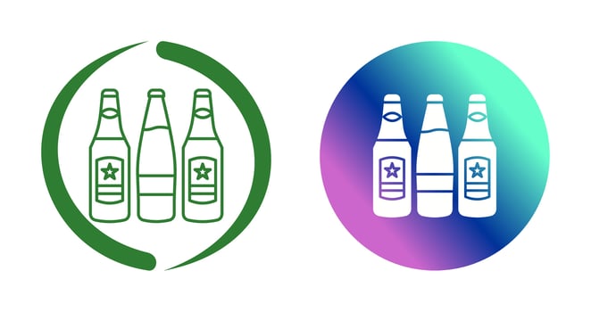 Beer Bottles Vector Icon