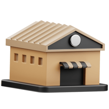 Warehouse 3D Illustration for web, app, infographic, etc png