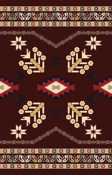 Carpet pattern Persian. Geometric ethnic oriental seamless pattern traditional Design for background. african pattern. rug , tile , wallpaper , Vector illustration. American