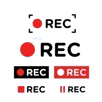 Video Screen Recording button. Video Recording vector