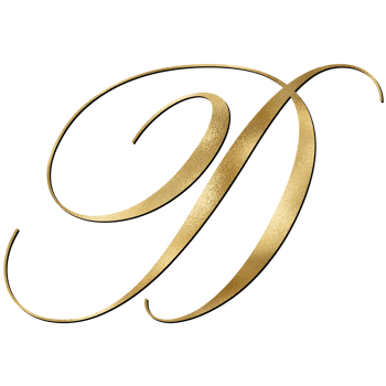GOLD LETTER D png
