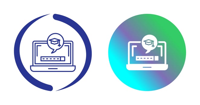 Digital Learning Vector Icon