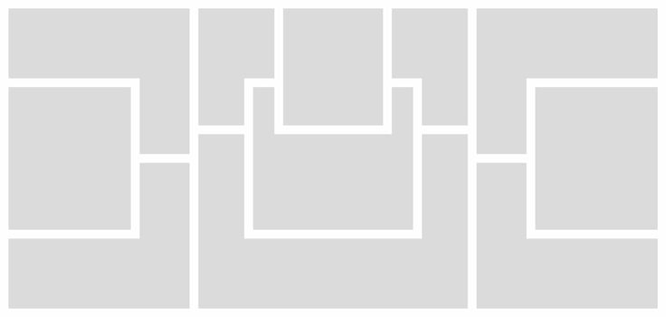 Pictures or photos frame collage photo frames and digital photo wall template vector
