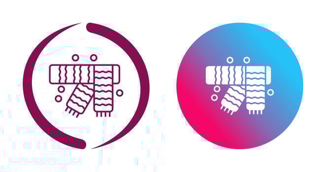 Winter Scarf Vector Icon