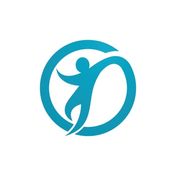 Human character logo sign vector