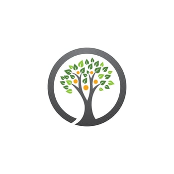 family tree logo template vector