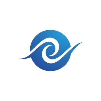 Water wave icon vector