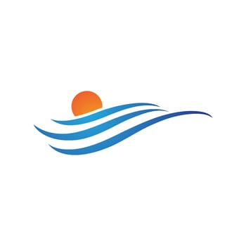 Water wave icon vector