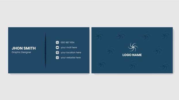 Modern minimal business card design vector template.