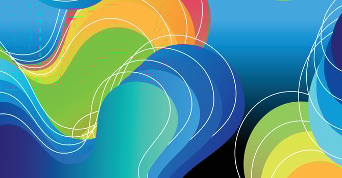Abstract liquid wave background with colorful background vector