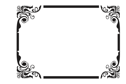 Swirl Ornament Border With Transparent Background png