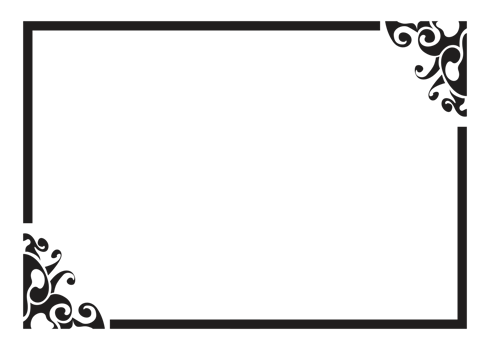 Swirl Ornament Border With Transparent Background png