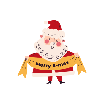 Christmas png illustration sticker, Santa Claus