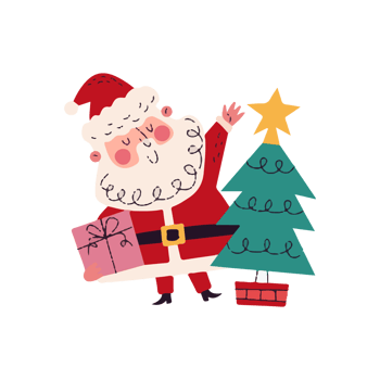 Christmas png illustration sticker, Santa Claus