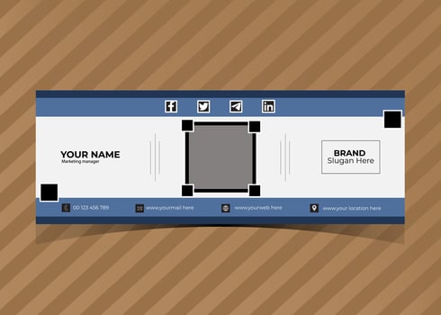 Simple and Stylish Email Signature Designs for Business vector