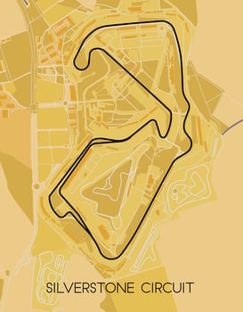 Silverstone car race Circuit United Kingdom vector