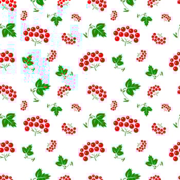 Viburnum texture for printing on fabric vector