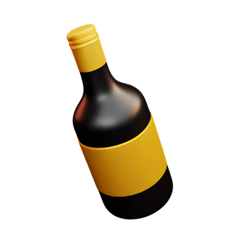 Wine Bottle With A Glass AI Generative png