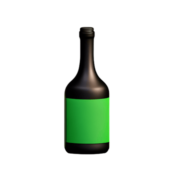 Wine Bottle With A Glass AI Generative png
