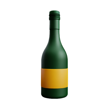 Wine Bottle With A Glass AI Generative png