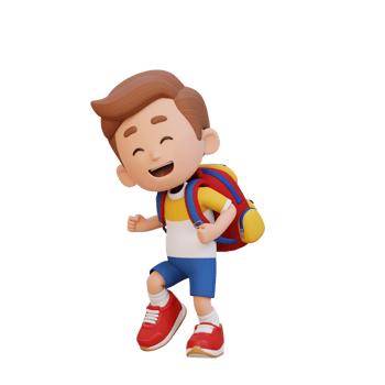3D cute boy happy dancing png