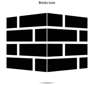 Bricks icon, Vector illustration