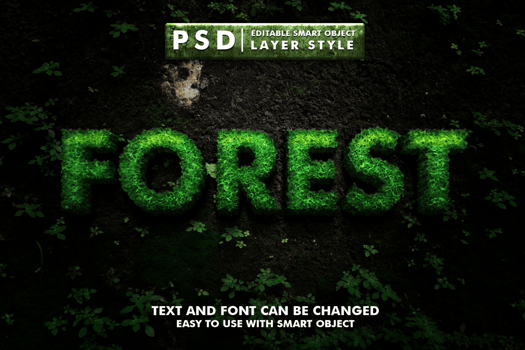 Forest Editable Text Effect psd