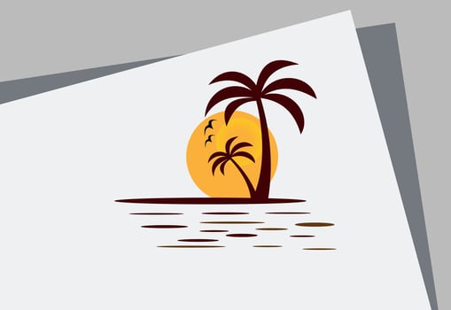 beach logo vector illustration