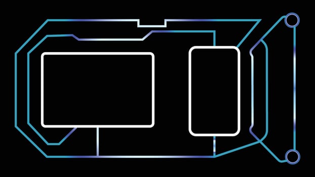 Stripes technology circuit board vector concept abstract background