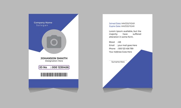 Creative company id card template Free Vector