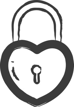 Lock hand drawn vector illustration