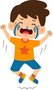 cute little kid boy vector illustration