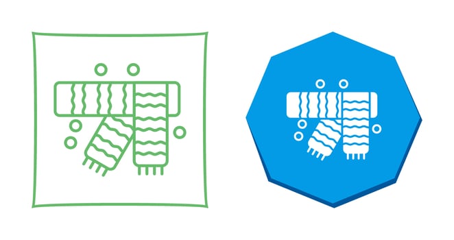Winter Scarf Vector Icon