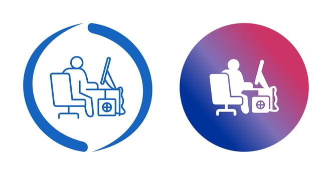 Computer Worker Vector Icon